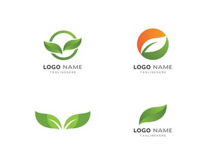 Tree leaf vector logo design