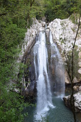 Fototapeta na wymiar Waterfall in the mountains. Adler, Russia.