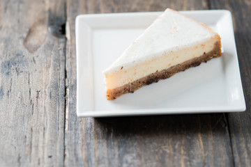 Vanilla bean cheesecake slice