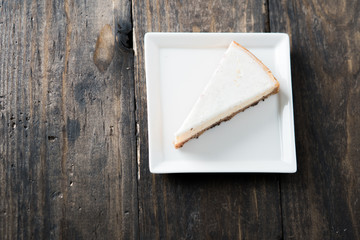 Vanilla bean cheesecake slice
