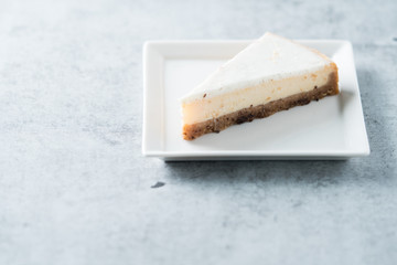 Vanilla bean cheesecake slice