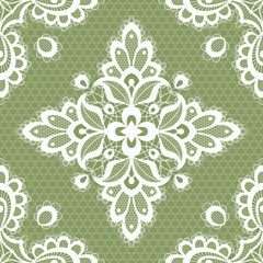 White floral lace seamless pattern