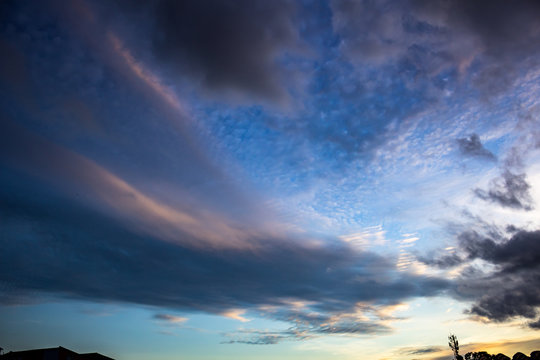 beautiful sjy and clouds at sunset in venezuela