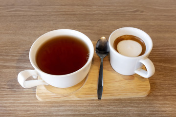 Hot coffee and hot tea