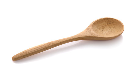 wooden spoon isolated on white background