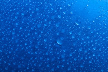 water droplets on a smooth surface