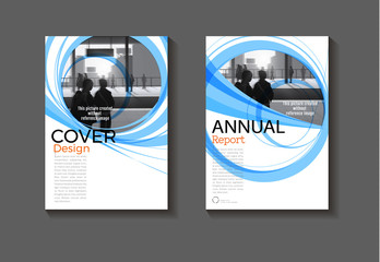 blue template layout cover abstract background design modern book,annual report, magazine and flyer Vector a4
