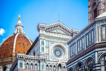Famous big Cupola del Brunelleschi and Cattedrale di Santa Maria del Fiore (Cathedral of Saint Mary...