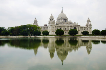 Fototapeta premium View of The Victoria Memorial Hall. Currently serves as a museum. Kolkata, West Bengal