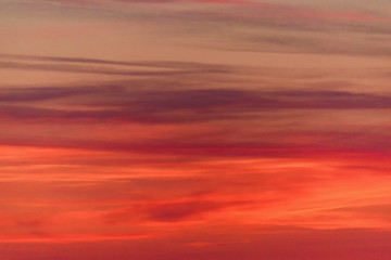 Fototapeta premium Beautiful color dramatic sunset. Multicolored sunset natural sky background.