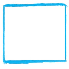 Unordentlich gemaltes Quadrat hellblau