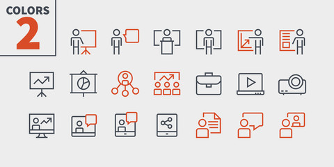 Business Presentation Outlined Pixel Perfect Well-crafted Vector Thin Line Icons 48x48 Ready for 24x24 Grid for Web Graphics and Apps with Editable Stroke. Simple Minimal Pictogram Part 1-1