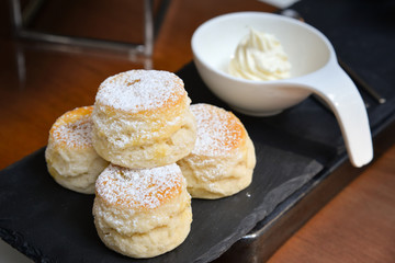 Scones with clotted cream