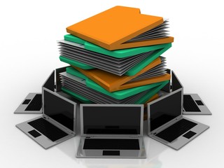 3d rendering computer folder network