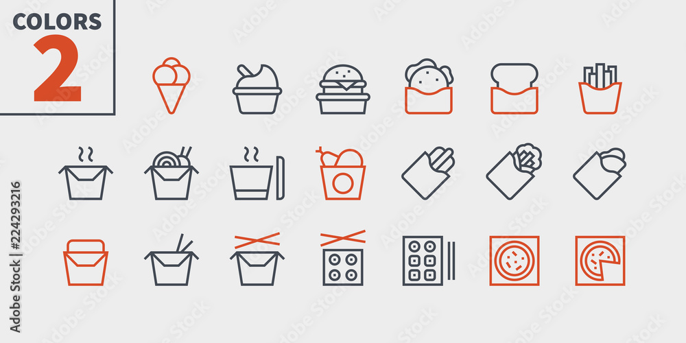 Poster take out ui pixel perfect well-crafted vector thin line icons 48x48 ready for 24x24 grid for web gra