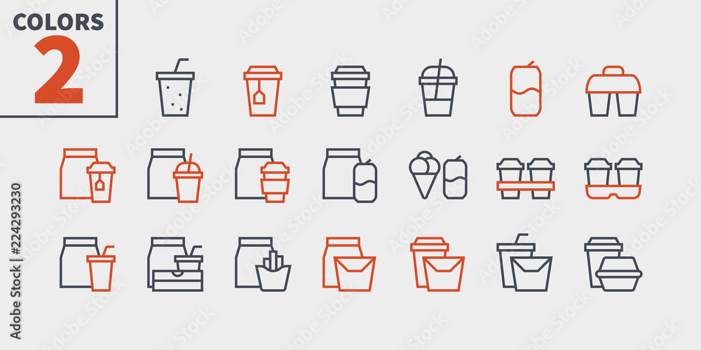 Poster take out ui pixel perfect well-crafted vector thin line icons 48x48 ready for 24x24 grid for web gra