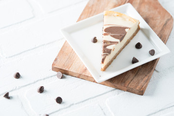 Chocolate swirl cheesecake