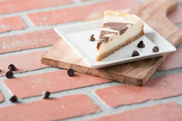 Chocolate swirl cheesecake