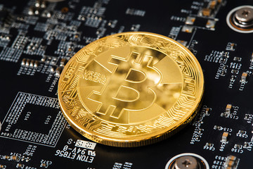 Bitcoin Cryptocurrency Digital Bit Coin BTC Currency Technology Business Internet Concept.