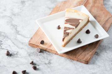 Chocolate swirl cheesecake