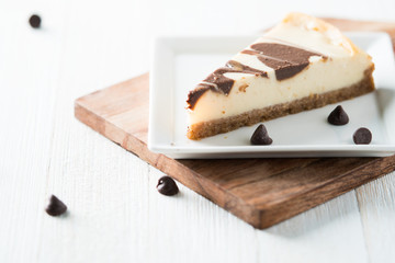 Chocolate swirl cheesecake