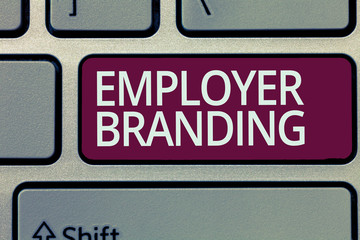 Handwriting text writing Employer Branding. Concept meaning Process of promoting a company Building Reputation.