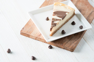 Chocolate swirl cheesecake