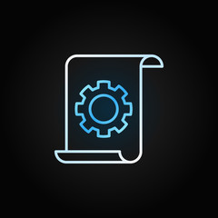 Technical documentation creative outline vector icon