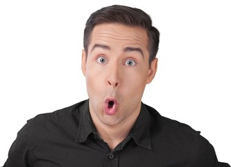 Portrait of a Surprised Man