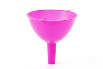 funnel plastic isolated white background