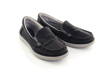 black sneakers isolated on white background