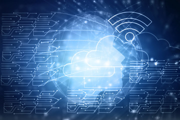 2d illustration WiFi symbol