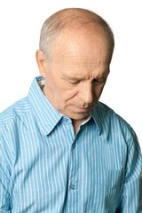 sad grandfather portrait