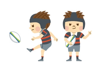 ラグビーをする男性