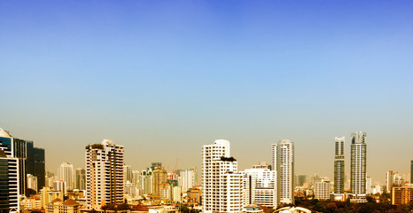 Bangkok City Building and Residence with Sky