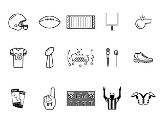 Black and White Football Vectors © GWC