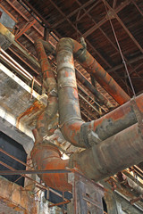 pipes in a warehouse