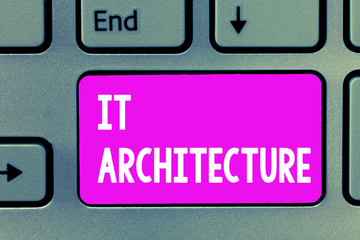 Word writing text It Architecture. Business concept for Architecture is applied to the process of...