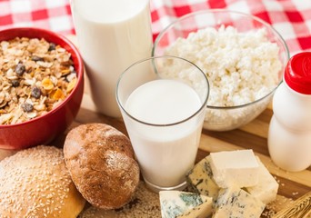 Dairy Products with Cereals and Bread