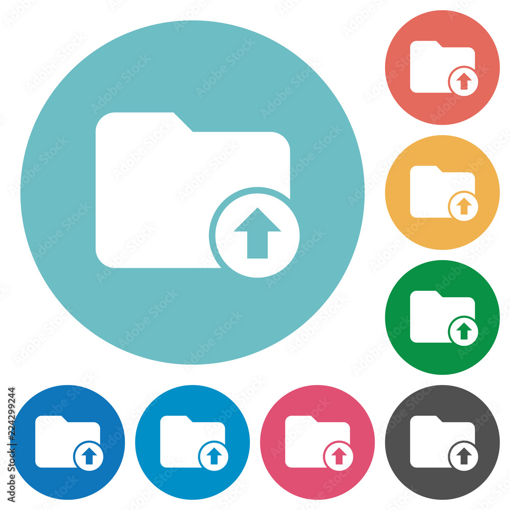 Poster move up directory flat round icons