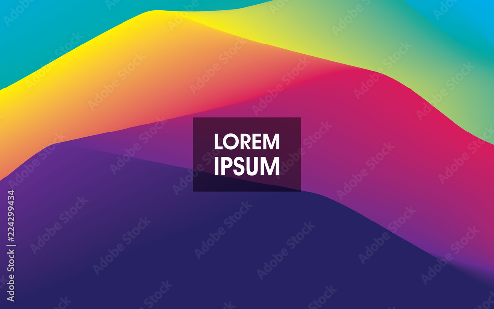 Poster 3d wavy flow background. dynamic effect. abstract vector illustration.