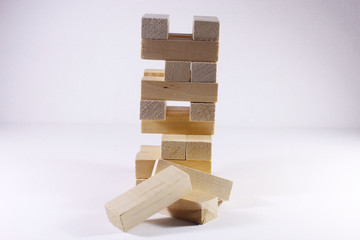 Jenga made of wood