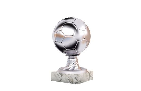 Handball Silver Trophy with Marble Base