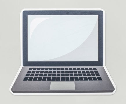 Laptop icon isolated