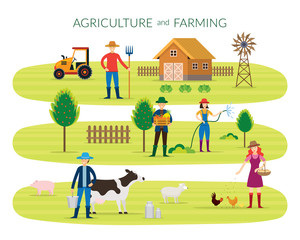 Fototapeta premium Farmer, Agriculture and Farming Concept