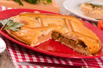 Spanish tuna pie. 
