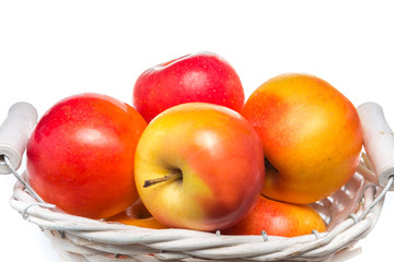 Red apples isolated on white