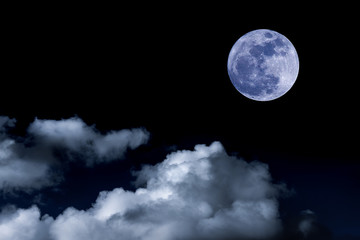Naklejka na ściany i meble big moon background night sky