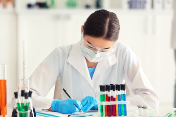 Female scientist working in laboratory