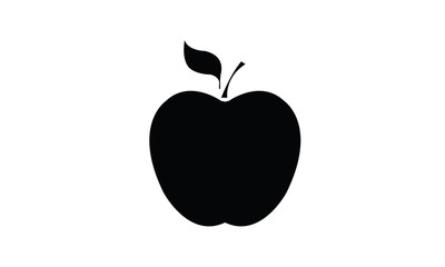 Apple image vector fruit icon illustration black graphic art